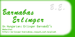 barnabas erlinger business card